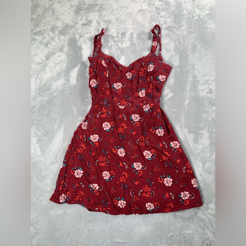 Hollister Red Floral Mini Dress